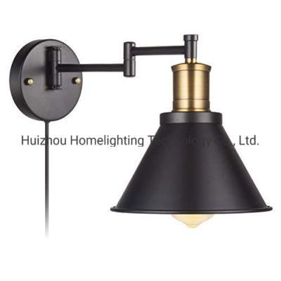 Jlw-G010 Swing Arm Wall Lamp Plug-in Cord Industrial Wall Sconce