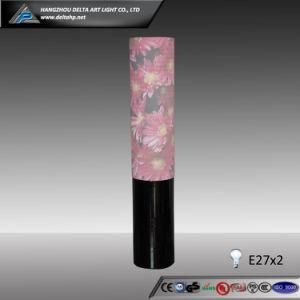 Modern Round Hotel Floor Lamp with Colored Printing Lampshade (C5007190)