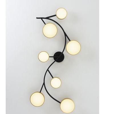 Nordic Iron Living Room Light Personality Modern Simple Creative Study Bedroom Lamp LED Ceiling Lamp