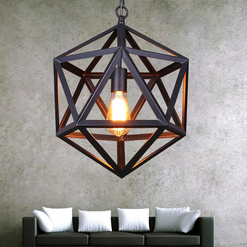 Cage Industrial Hanging Lights for Kitchen Dining Room Restaurant Lamp Fixtures (WH-VP-06)