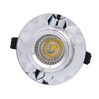 Round Fixed Crystal Aluminum Halogen LED Spot Light Fixture Frame (LT2124)