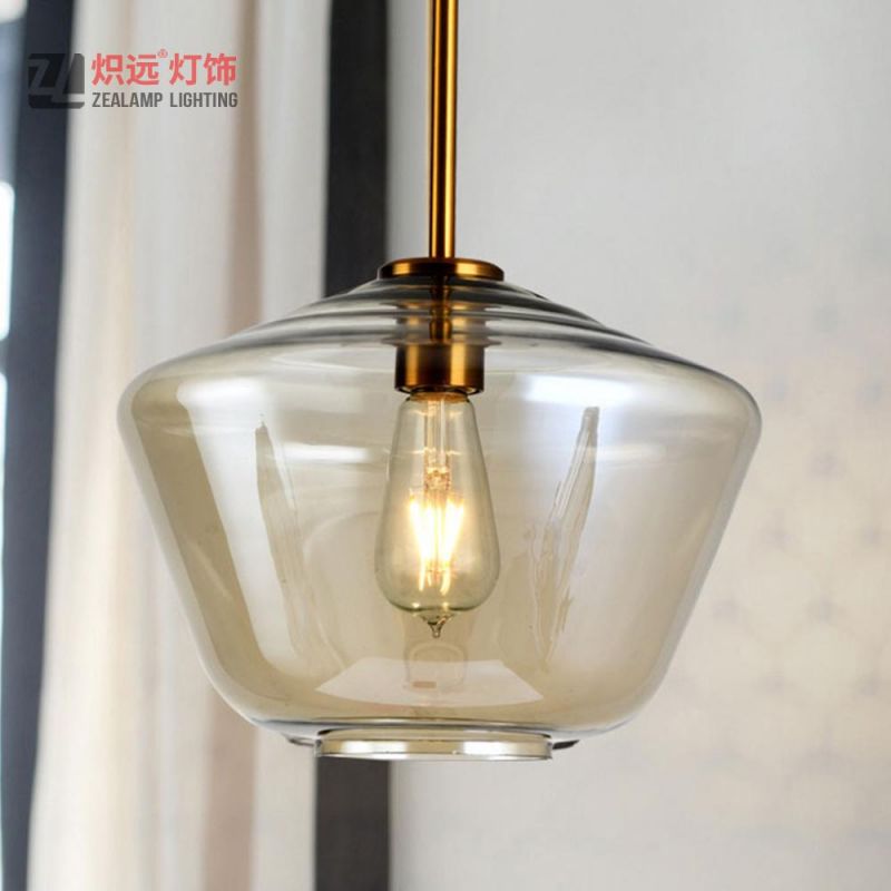 Luxury Glass Bowl Pendant Lamp for Living Room Coffee ((ZLA056P-L)