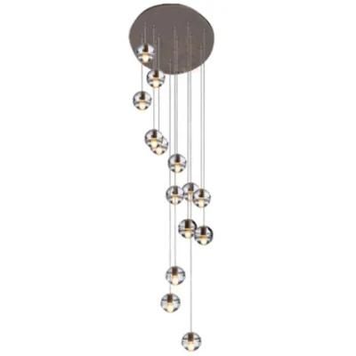 for Living Room Art Deco Modern Black Glass Ball Lighting Pendant Lights Lamp