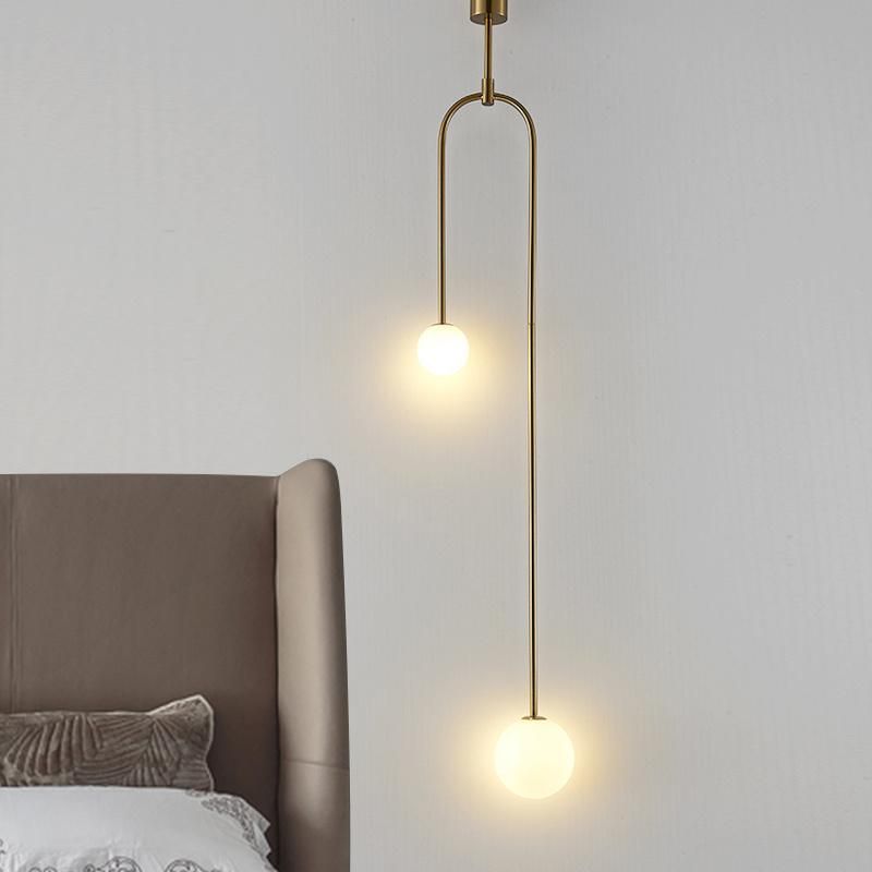 Modern Glass Pendant Lighting Art Indoor Evert Eye-Catching Minimalist Double Globe Pendant Light (WH-AP-305)