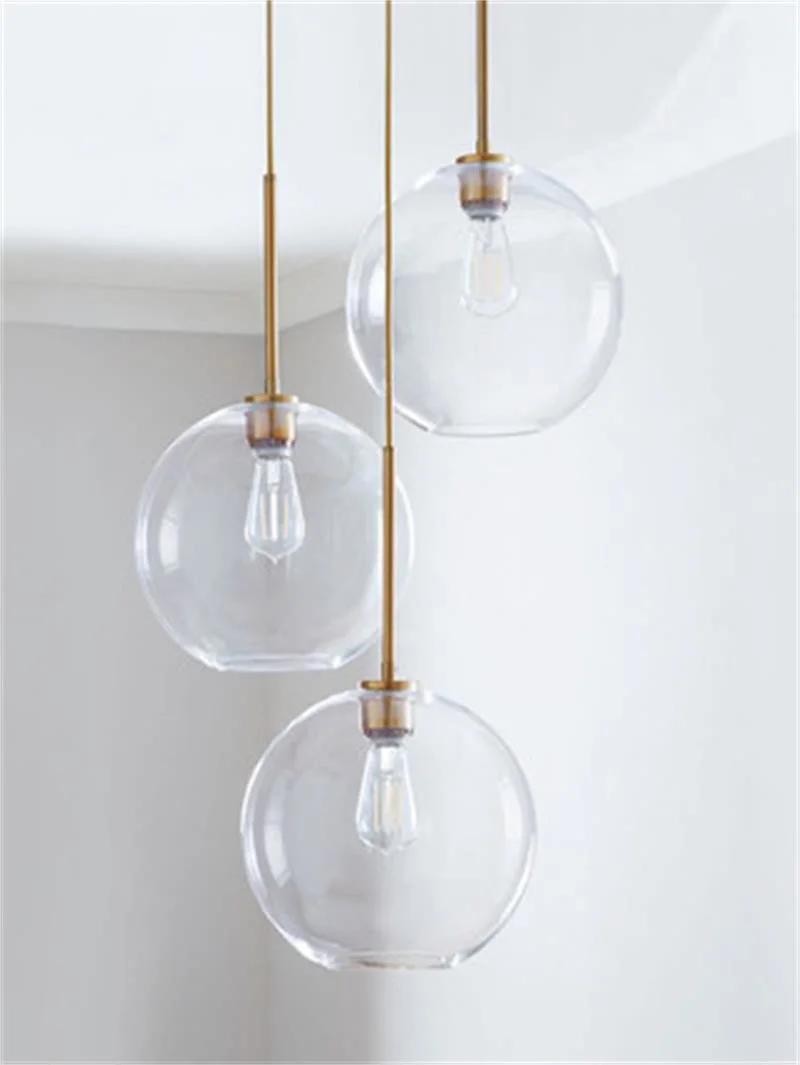 Nordic Interior Classic Glass Ball Chandelier Modern Decoration Dining Room Pendant Lighting