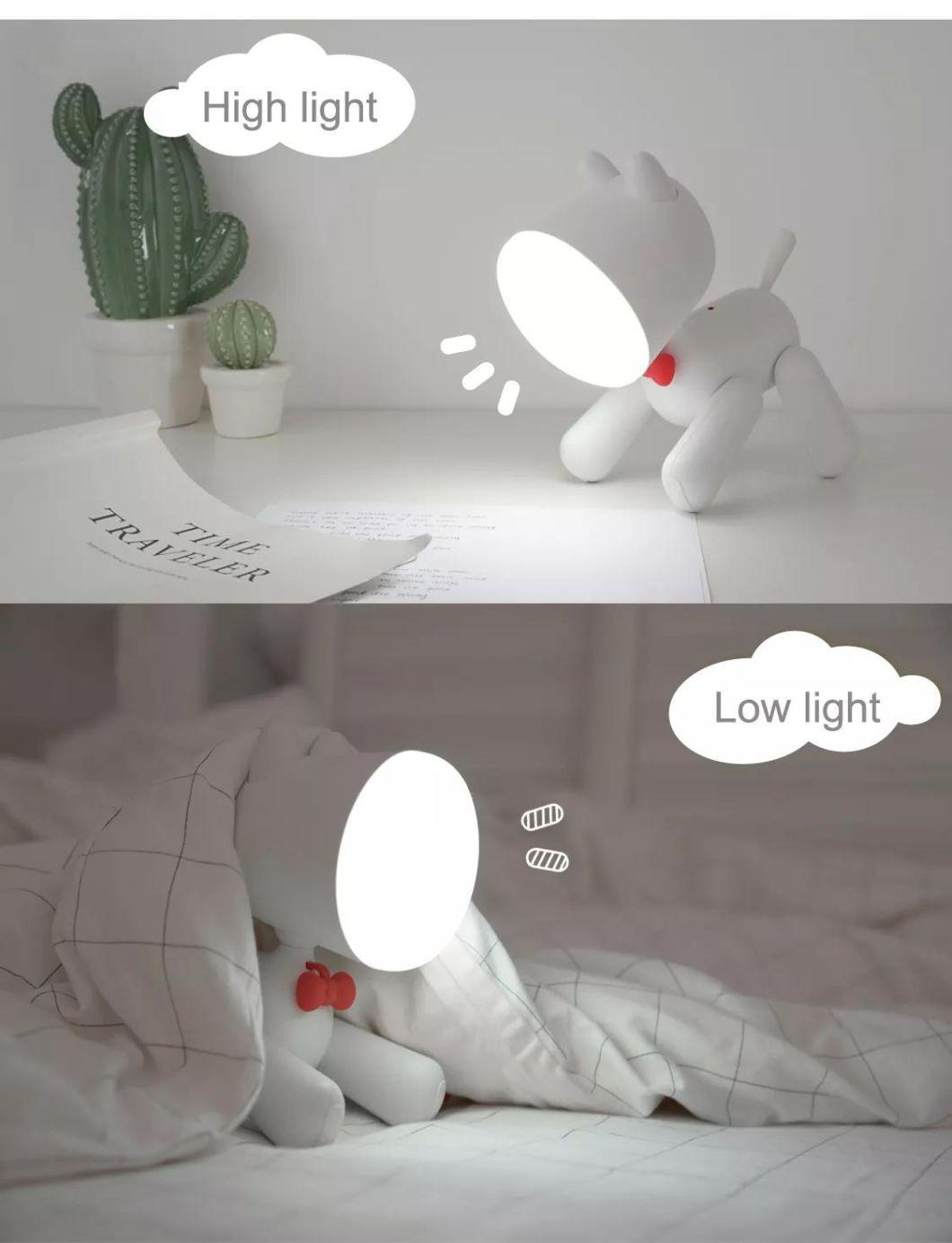 LED Dalmatier Portable Animal Light Table Lamp Rechargeable Features as Christmas Lights