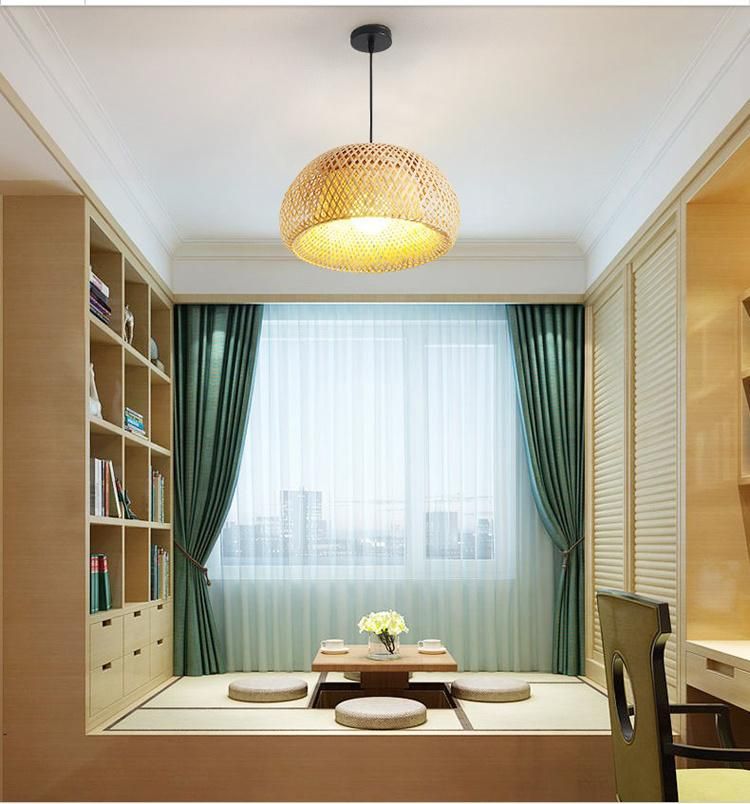 Modern Minimalist Restaurant Bedroom Pure Bamboo Art Bamboo Hand-Woven Chandelier (WH-WP-36)