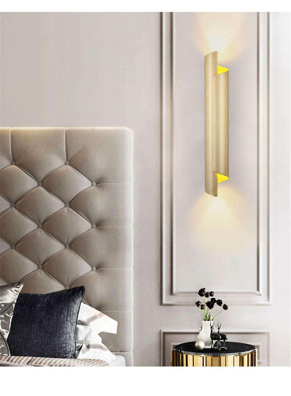 Bedside Wall Lamp Nordic Living Room Lamp Modern Bedroom Aisle Decoration Lamp Iron Simple Engineering Lamp