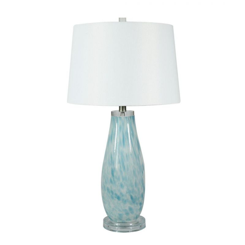 European-Style Light Luxury Glass Table Lamp Nordic Bedroom Bedside Lamp Living Room Simple Modern High-End Hotel Model Room Decoration Table Lamp Floor Lamp