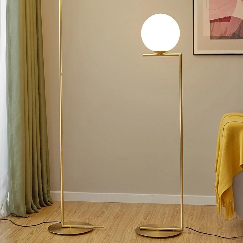 Nordic Floor Lamp American Bedroom Vertical Table Lamp Glass LED Lights