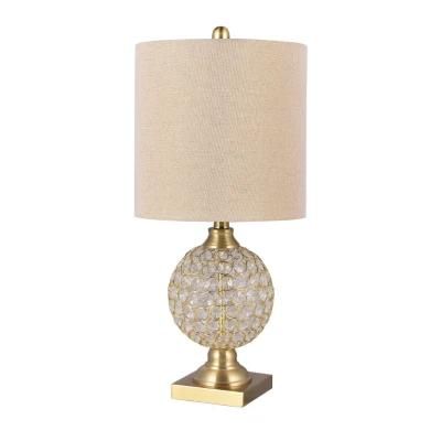 European Style with Golden Metal Crystal Table Lamp for Living Room Bedroom Romantic Bedside Lamp