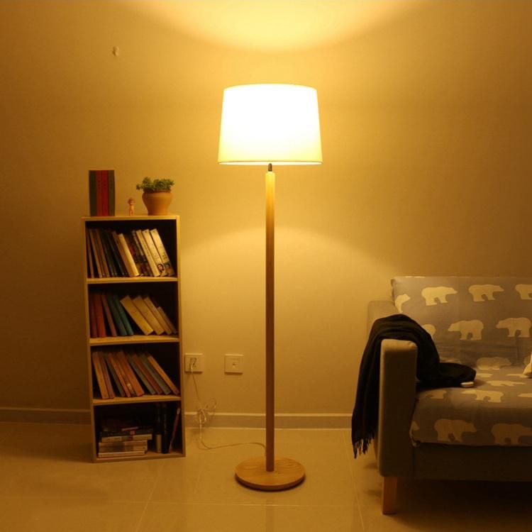 Modern Bedroom Wooden Column Floor Standing Lamp for Living Room