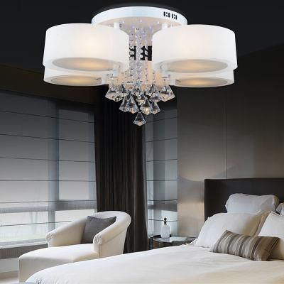 Round Crystal Ceiling Lamp with Acrylic Lampshade for Indoor Home Lighting Fixtures (WH-CA-38)