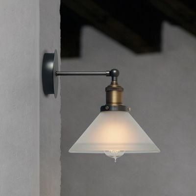 American Style Retro Light Dining Room Balcony Corridor Bedside Glass Wall Lamp