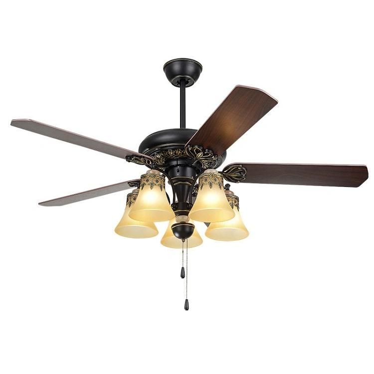 Antique Design Living Room Fan Decorative Lighting Retro Ceiling Fans with Light Electric Fan