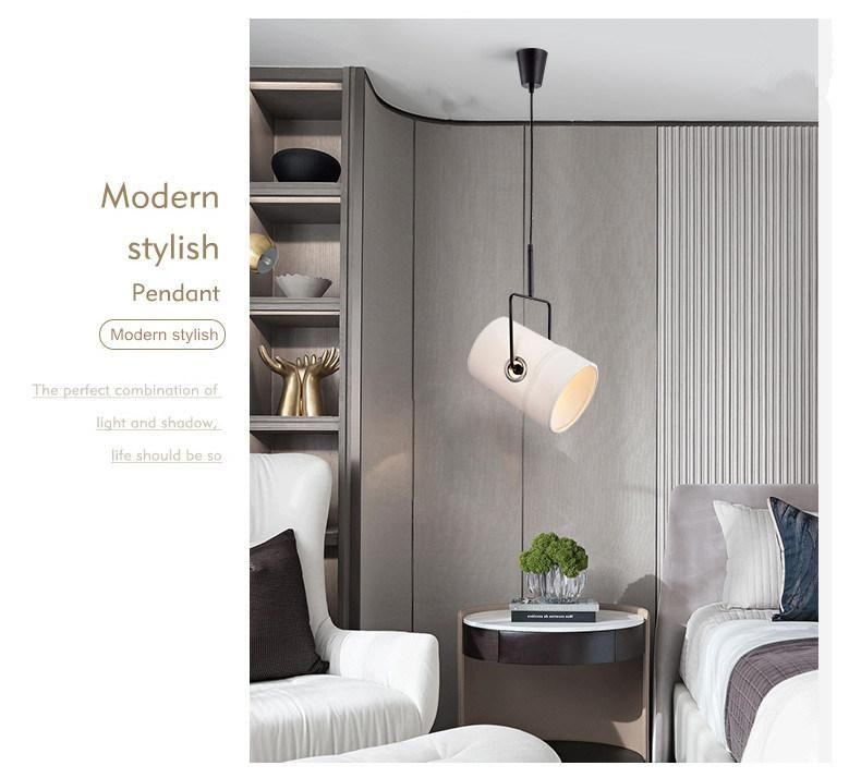 Nordic Black Cloth Fabric Pendant Light Lamp Bedroom Fabric Hanging Light White Cloth Pendant Light (WH-AP-184)