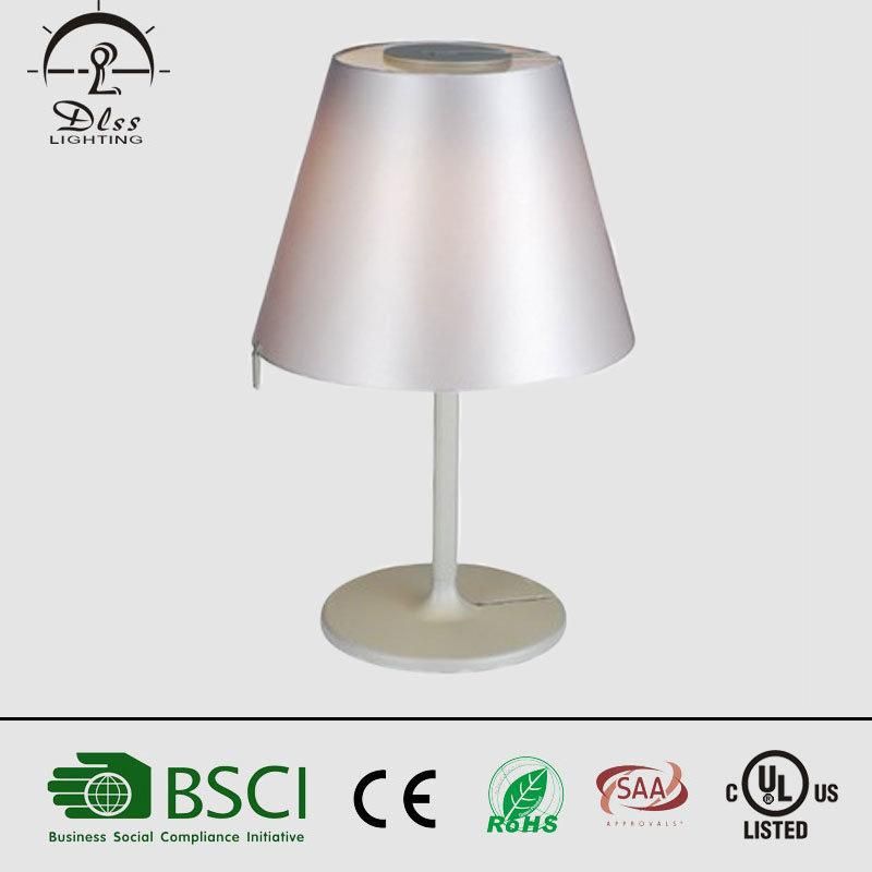White Shape Fabric Table Lamp for Reading Lighting Bedroom