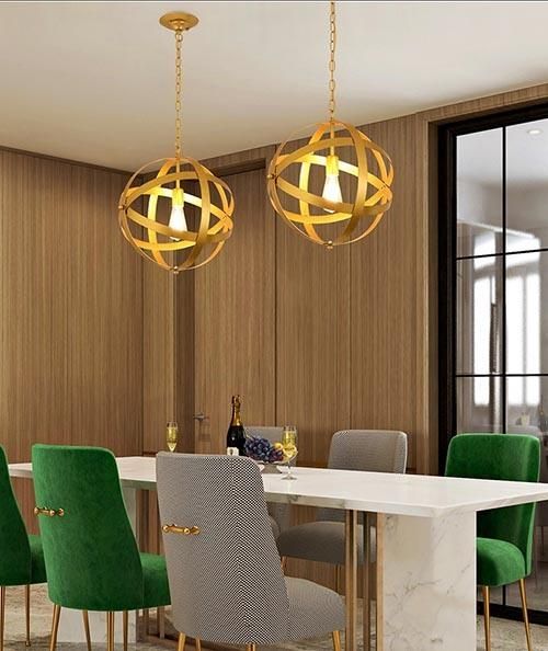 Modern Pendant Lamp with E27 Aluminium Frame for Home Decoration