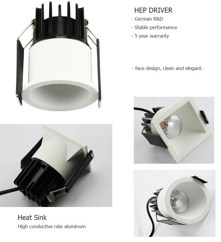 Imade Factory Super Hot Sale Downlight LED Spotlight 6W 8W Indoor Spot Recessed COB Down Light
