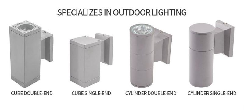 Modern Exterior Aluminum up Down Outdoor Wall Light IP65 Waterproof Outdoor Wall Lamps Cylinder Sconce Light for Home Decoration