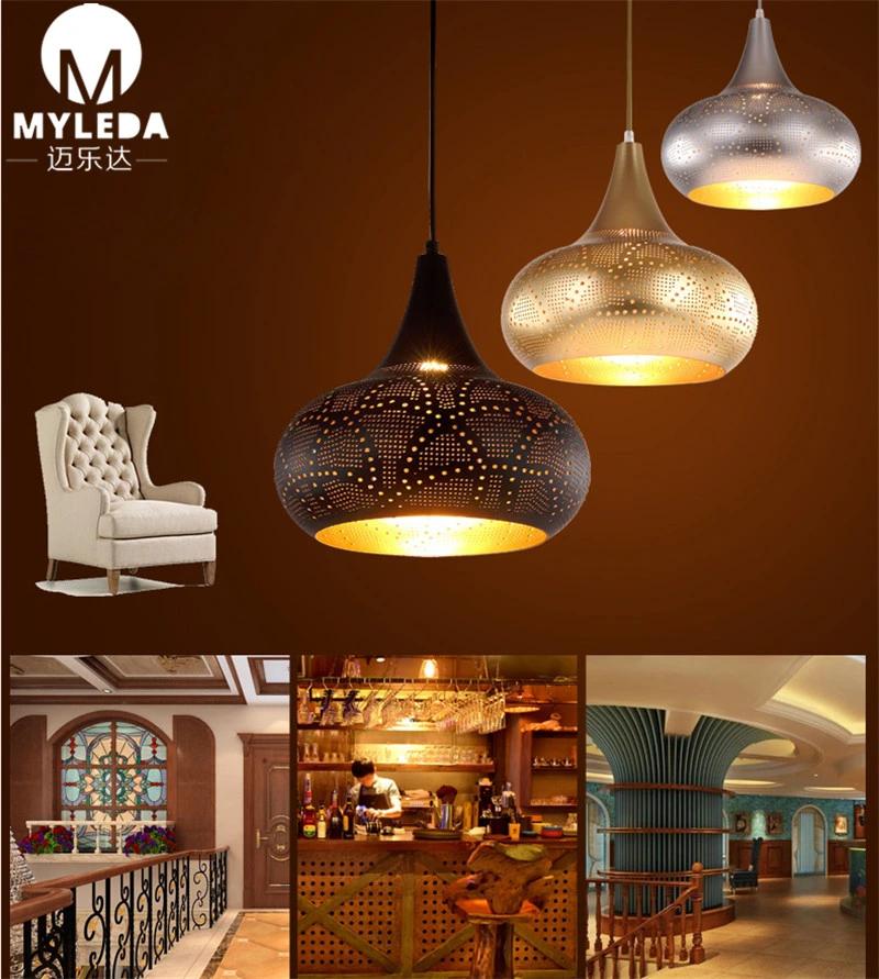 Vintage American Wrought Iron Mesh Chandelier Pendant Lighting