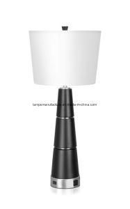 USA Five Star Hotel Single Table Lamp with 2 Outlets