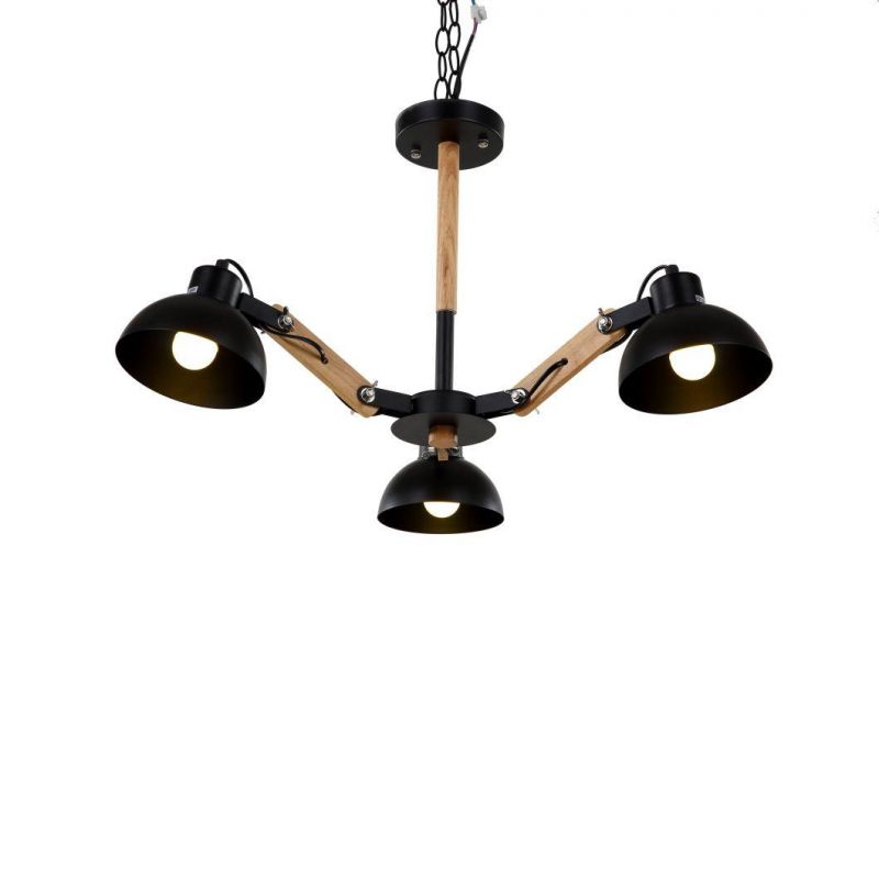 Iron Chandelier Pendant Lighting with Metal Shade for Home