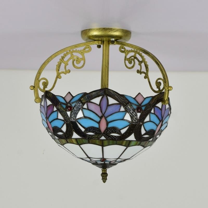 European Retro Mediterranean Style Heart Chandelier Colored Glass Ceiling Lights (WH-TA-32)