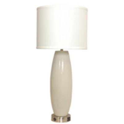 Stain Nickel Metal Base and Ceramic Lamp Body Table Lamp.