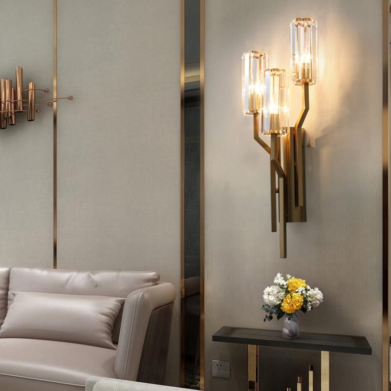 Living Room Lighting Crystal Light Modern Simple Hotel Decorative Wall Lamp