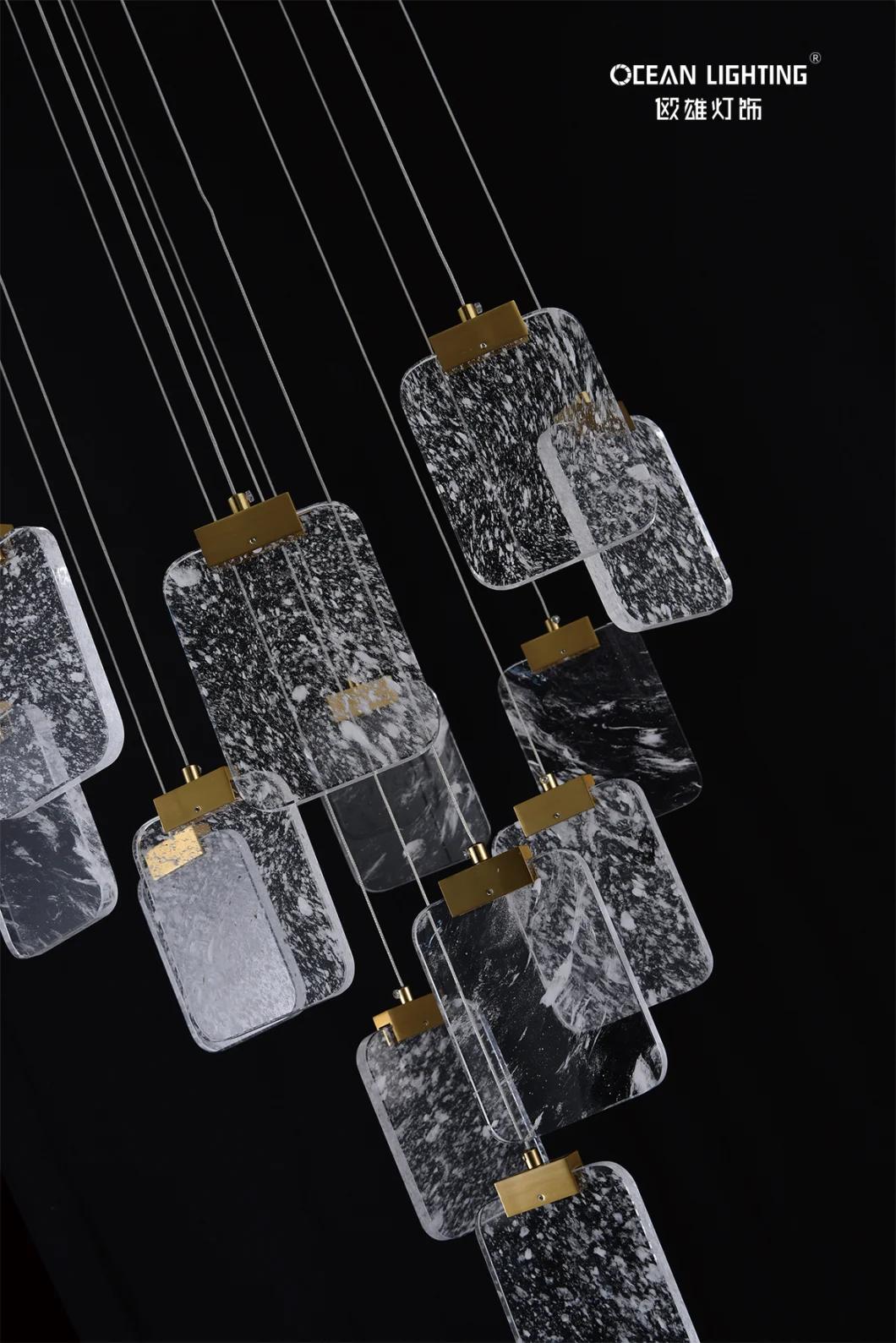 Modern Indoor Chandelier Simple Pendant Lamp with Creat Shape crystal