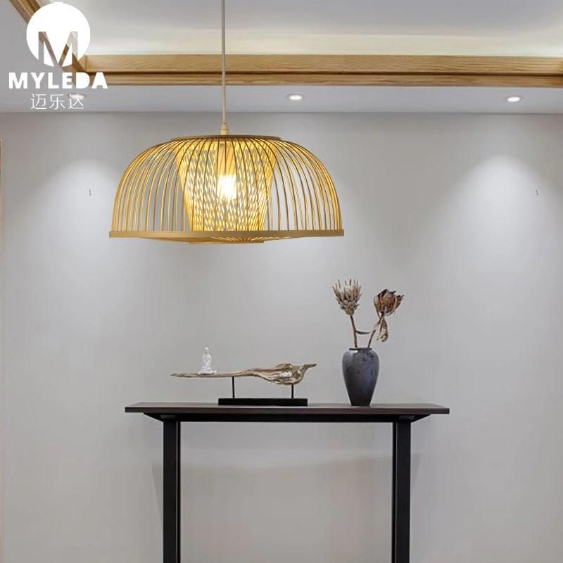 Wood Custom Made Hanging Lamp Hotel Project Chandelier