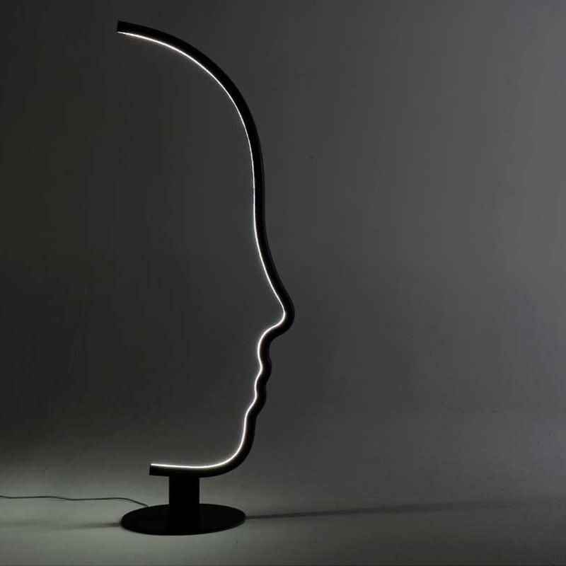 Postmodern Floor Lamp Human Face LED Floor Lamp Hotel Livingroom Bedroom Scandinavian Floor Lamp (WH-MFL-102)