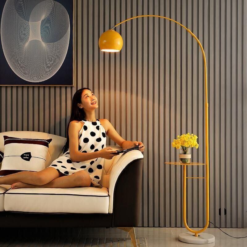 Modern Floor Lamp LED Standing Lamp with Round Table Art Deco Living Room Sofa Reading Lights (WH-MFL-19)
