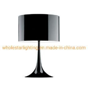 Metal Table Lamp with Aluminum Shade (WHT-784)