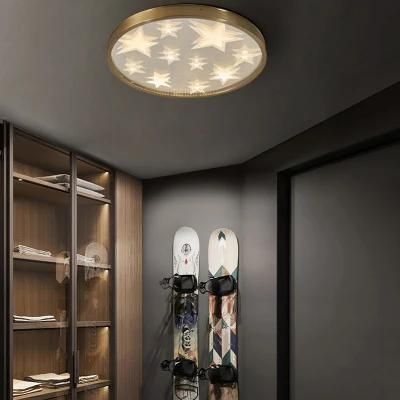 Golden LED Ceiling Light Modern Style Bedroom Ceiling Lamp