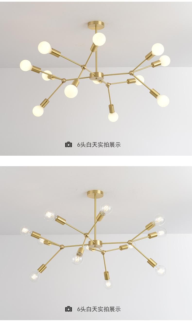 Home Industrial Lighting Living Bedroom Decorative Modern Pendant Lamps Fixtures Restaurant Dining Gold Pendant Lights