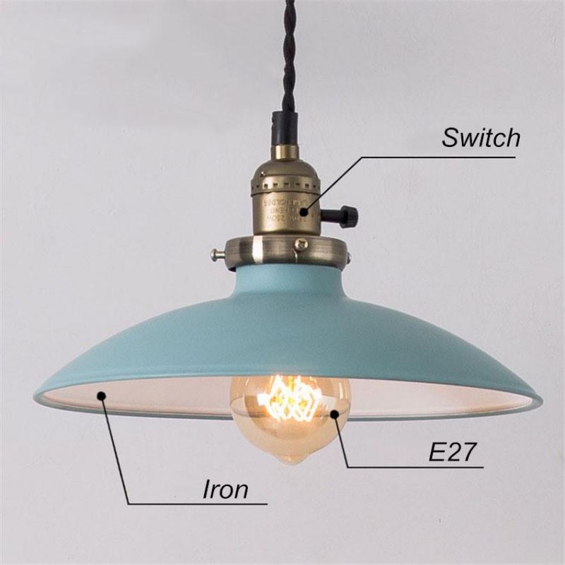 Nordic Metal Pendant Lamps Creative Store Bar Thorvald Industrial Vintage Cord Pendant Light (WH-AP-351)