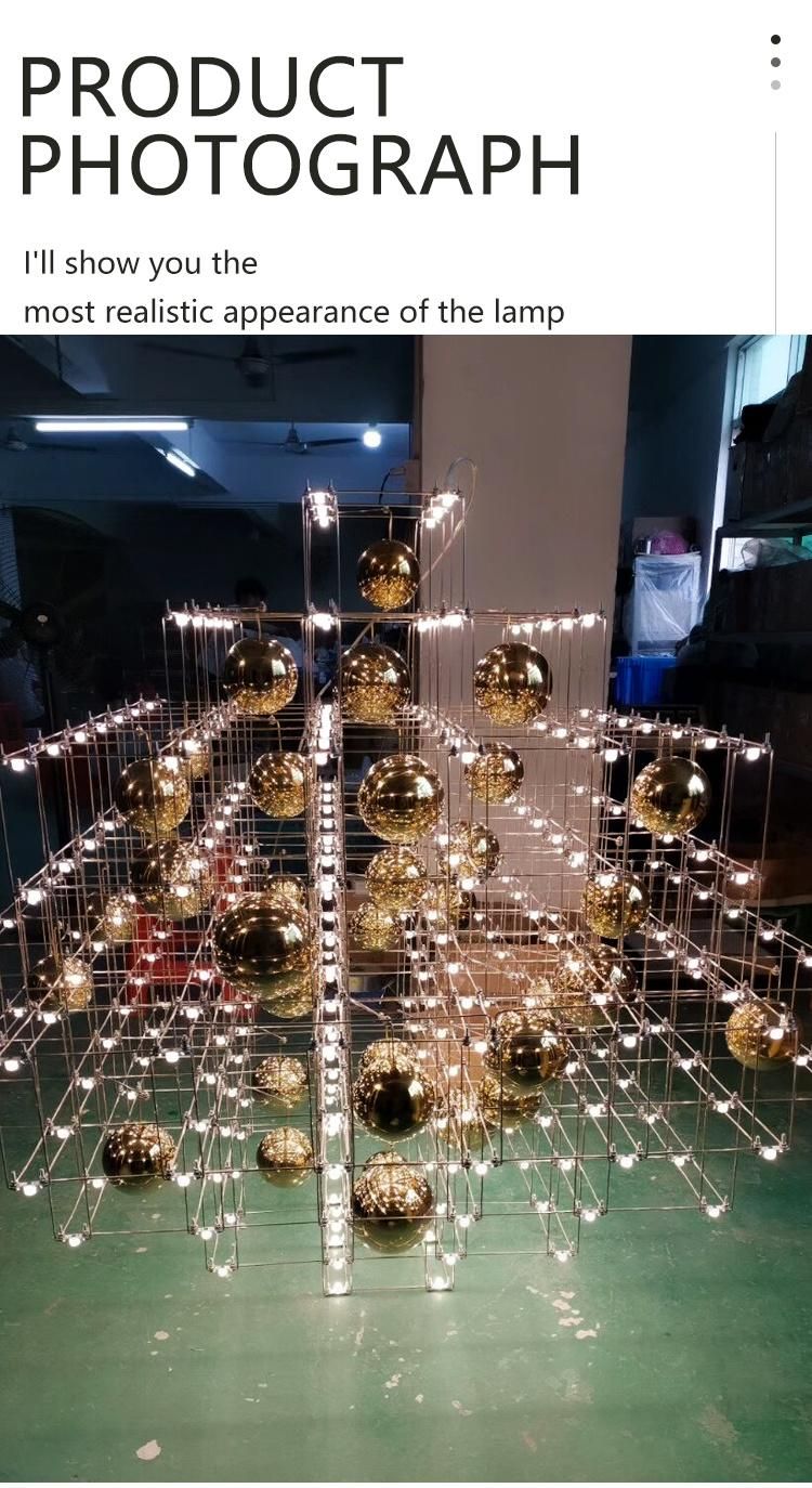 New Arrival Exhibition Hall Villa Engineering Customization Large Luxury Ball LED Chandelier Lamp