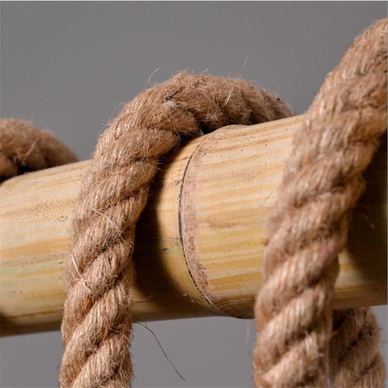 Vintage Rope Pendant Light Personality Loft Hemp for Kitchen Cafe Bar Decor Bamboo Pendant Light (WH-VP-74)