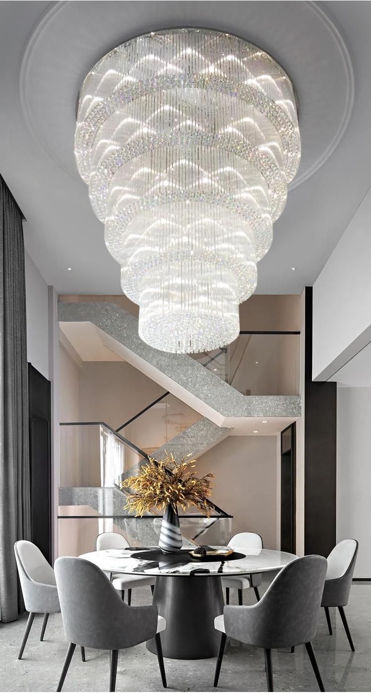 Luxury Modern Style Decoration Commercial Center Banquet Hall Custom LED Chandelier Lamp