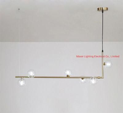 Modern Clear Glass Gold LED G9 Pendant Light