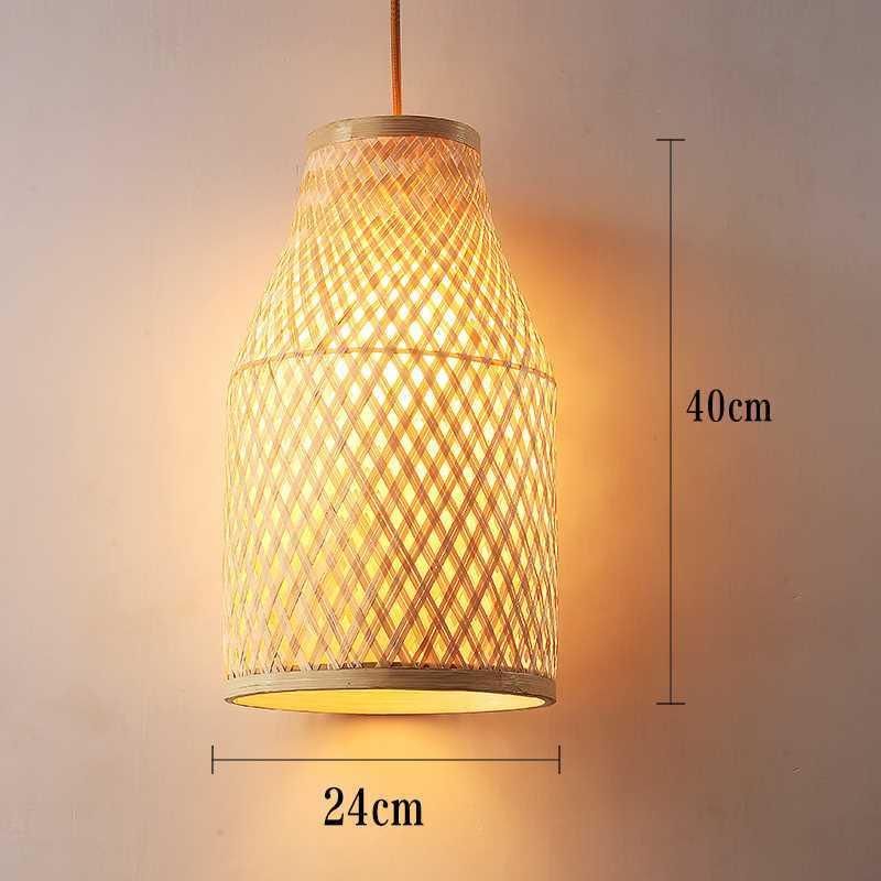 Wicker Basket Pendant Lights Kitchen Dining Room Sitting Room Decor (WH-WP-18)