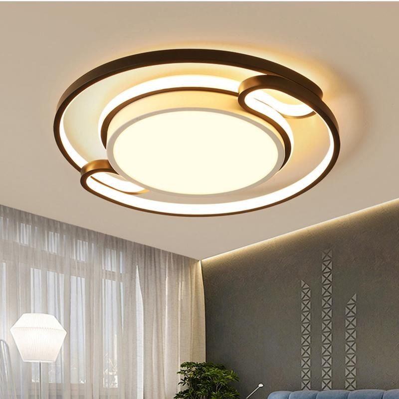 Simple Modern Round LED Living Room Light Creative Study Light Luxury Room Ceiling Lamp