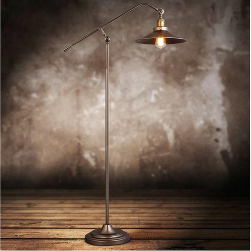 Adjustable Long Arm Tall Standing Luxury Home Decorative Black Floor Lamp (WH-VFL-06)