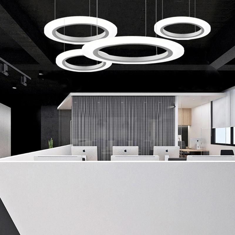 Modern Restaurant Round Ring Chandeliers LED Pendant Light