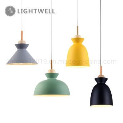 Fashion Iron and Oak Ceiling Hanging light Interior Decorative pendant lamp