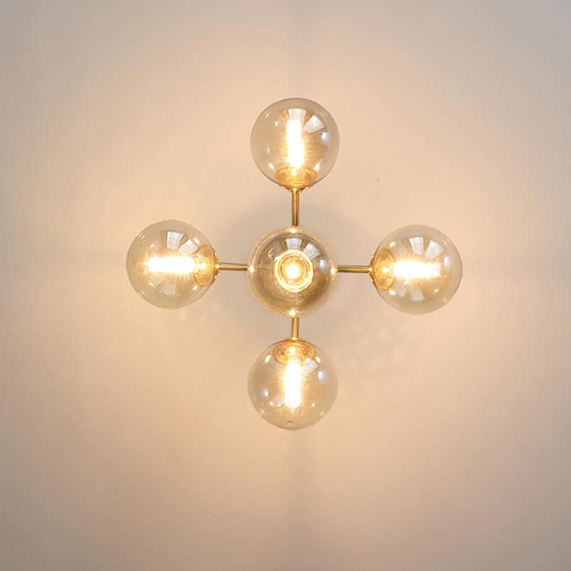 Nordic Bedroom Chandelier Restaurant Dining Room Post-Modern All Copper Pendant Lamp