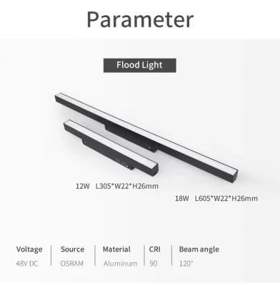 New Design Magnetic Track Light 48V LED Track Lighting System