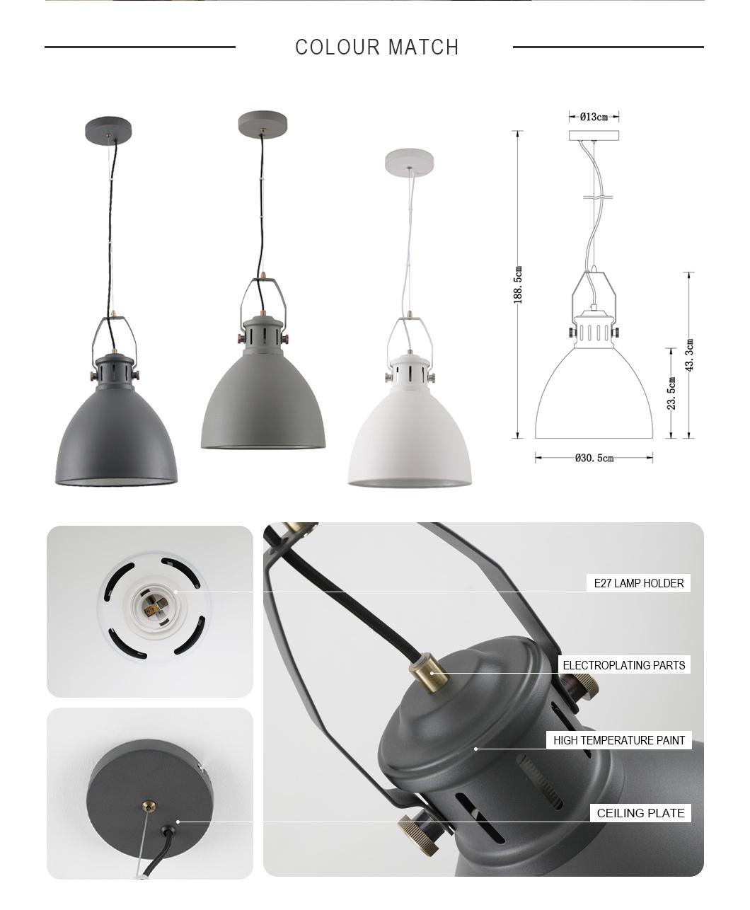 Modern Nordic Livingroom Decor Hotel Iron Simple Design Hanging Pendant Lamp